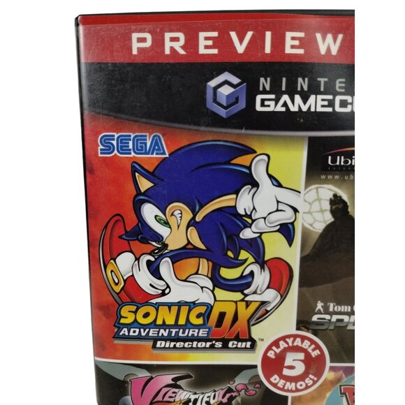 Nintendo GameCube Preview Disc Complete Sonic Zelda Splinter Cell Soul Caliber - Picture 4 of 11